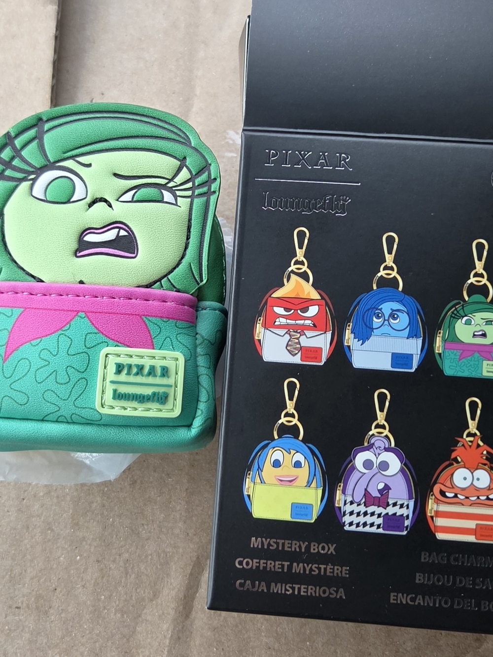 Loungefly Disney Pixar Inside Out Mystery Mini Backpack Keychain Charm - Disgust